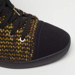 مملوكة مسبقًا Chanel CC Size 39 Multicolor Canvas and Tweed High Top Sneakers