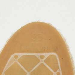 Pre Owned Chanel CC Cap Toe Size 38 Black Leather Espadrille Flats