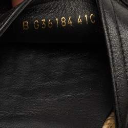 مملوكة مسبقًا Chanel CC Size 41 Black Leather Ankle Strap Espadrille Flats