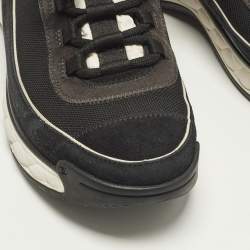 مملوكة مسبقًا Chanel CC Size 37.5 Black Mesh and Suede Lace Up Sneakers