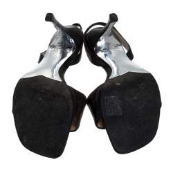 Chanel Dark Brown Leather Chocolate Bar Slingback Sandals Size 36.5