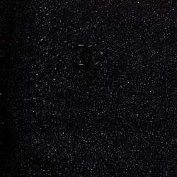 مملوكة مسبقًا Chanel Black Shimmery Nylon Cap Toe Boots Size 41