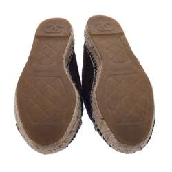 مملوكة مسبقًا Chanel Multicolor Tweed CC Espadrilles Size 39