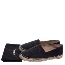 مملوكة مسبقًا Chanel Multicolor Tweed CC Espadrilles Size 39