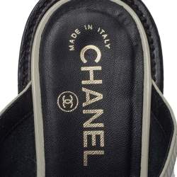 Chanel Patent Leather And Foil Lazer Cut Cuba Cruise Oxford Mules Size 39.5 