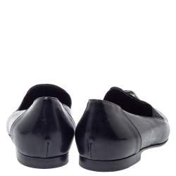 Pre Owned حذاء لوفرز شانيل بطراز سليب أون و مزين بشعار الماركة سي سي جلد أسود مقاس 35.5