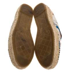 Pre Owned حذاء إسبادريل شانيل متعدد الألوان قماش مطبوع وجلد لامع CC متعدد الألوان مقاس 41