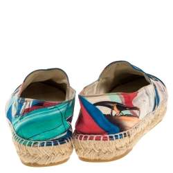 Pre Owned حذاء إسبادريل شانيل متعدد الألوان قماش مطبوع وجلد لامع CC متعدد الألوان مقاس 41