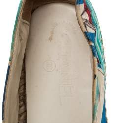 Pre Owned حذاء إسبادريل شانيل متعدد الألوان قماش مطبوع وجلد لامع CC متعدد الألوان مقاس 41