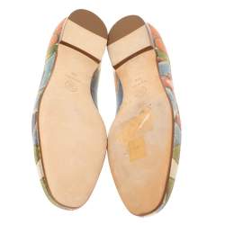 مملوكة مسبقًا Chanel Multicolor Lurex Crepe Fabric Paris-Dubai Loafers Size 41