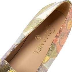 مملوكة مسبقًا Chanel Multicolor Lurex Crepe Fabric Paris-Dubai Loafers Size 41