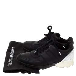 Pre Owned Chanel Black Leather CC Low Top Sneakers Size 39