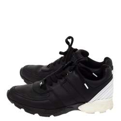 Pre Owned Chanel Black Leather CC Low Top Sneakers Size 39