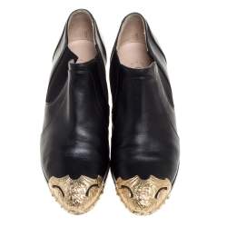 Chanel Black Leather Paris Dallas Ankle Length Boots Size 38
