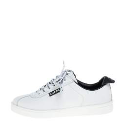 Chanel Sneakers, Leather, White 36.5 - Laulay Luxury