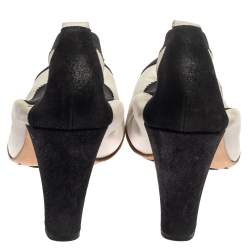 Pre Owned حذاء كعب عالى شانيل سبيريت سى سى سويدى وقماش أسود / فضى مقاس 40.5