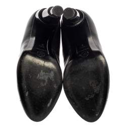Chanel Black Quilted Leather Ankle Booties Size 39.5