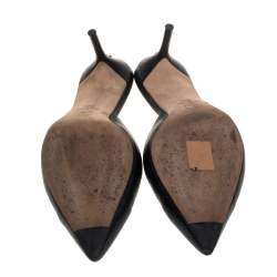 مملوكة مسبقًا  Chanel Black CC Leather Runaway Mule Sandals Size 36