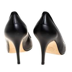 مملوكة مسبقًا حذاء كعب عالي شانيل كاميليا سي سي أسود مقدمة مفتوحة مقاس 38.5