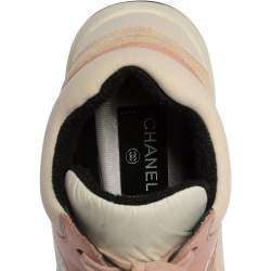 Pre Owned Chanel Multicolor Suede And Leather CC Sneakers Size 38.5