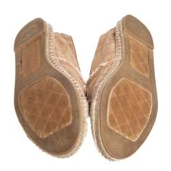 Pre Owned Chanel Beige CC Canvas Cap-Toe Flat Espadrille Size 39