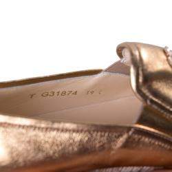 Chanel Metallic Gold Leather Espadrilles EU 39