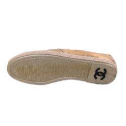 Chanel Metallic Gold Leather Espadrilles EU 39