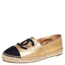 Patent leather espadrilles Chanel Black size 38 EU in Patent leather -  36847176