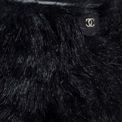 Chanel Black Fur Yeti Boots Size 40