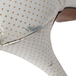 Pre Owned Chanel White Leather Open Toe Ankle Strap Sandals Size 37