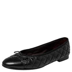 CHANEL, Shoes, Chanel Black Ballerina Flats Size 4