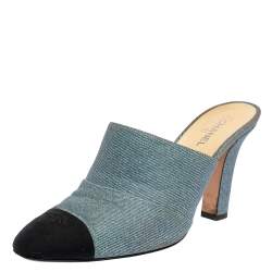 Chanel denim sale mules