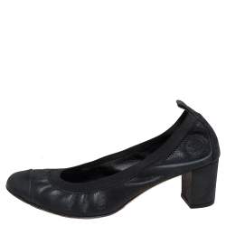 مملوكة مسبقًا Chanel Metallic Dark Green Suede Scrunch Pumps Size 41