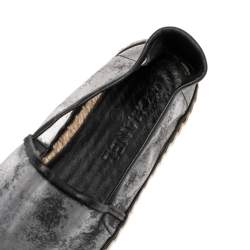 Chanel Black Mesh And Fabric CC Cap Toe Espadrilles Flats Size 42