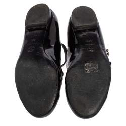 Pre Owned حذاء باليرينا فلات جلد فضي مثقب مقدمة مربعة مقاس 38