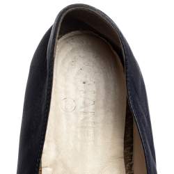 مملوكة مسبقًا Chanel Black Leather CC Espadrille Flats Size 39