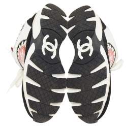 Pre Owned Chanel Multicolor Patent And Leather CC Low Top Sneakers Size 36.5