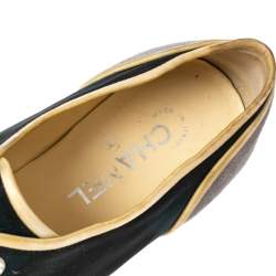 Pre Owned حذاء رياضي إسبادريل شانيل سويدي وقماش ثلاثي اللون رباط علوي مقاس 40.5