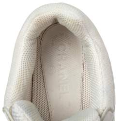 Pre Owned حذاء رياضي شانيل سي سي جلد وسويدي وشيكة متعدد الألوان برباط مقاس 39