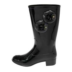 gray chanel boots 38