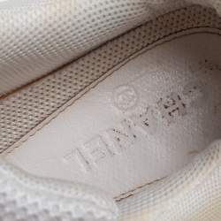 Pre Owned Chanel Multicolor Suede And Mesh CC Lace Up Sneakers Size 40