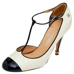 chanel white mary jane shoes heels