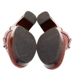 Chanel Brown Quilted Leather CC Turnlock Platform Block Heel Mules Sandals Size 37