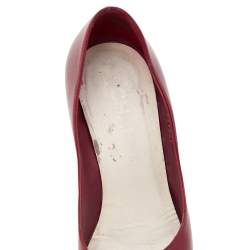 Chanel Red/Pink Leather CC Cap Toe Block Heel Platform Pumps Size 35.5