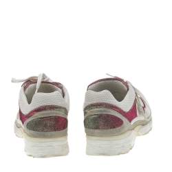 Pre Owned حذاء رياضي  شانيل منخفض من أعلي سي سي قماش لوريكس وشبك متعدد الألوان/ أبيض مقاس 39