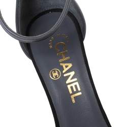 Chanel Lavender Leather Ankle-Strap Sandals Size 36