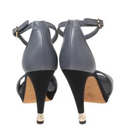 Chanel Lavender Leather Ankle-Strap Sandals Size 36