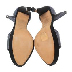 Chanel Lavender Leather Ankle-Strap Sandals Size 36