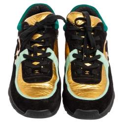 مملوكة مسبقًا حذاء رياضي شانيل سي سي قماش سويدي متعدد الألوان مقاس 40