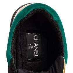 مملوكة مسبقًا حذاء رياضي شانيل سي سي قماش سويدي متعدد الألوان مقاس 40